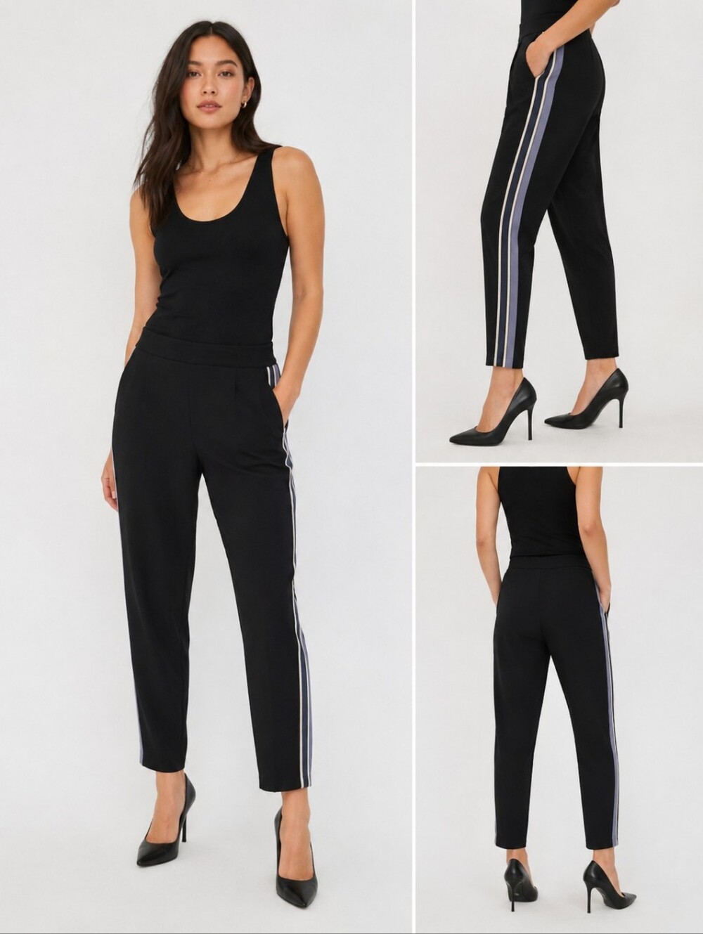 Aritzia Babaton Conan Side Stripe Pants Black Size 10 #70398